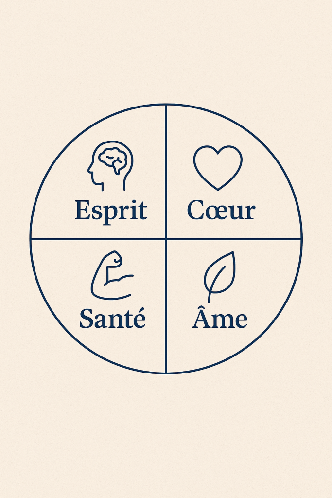 Les quatre territoires à gouverner avant de diriger le monde : l’esprit, le cœur, la santé et l’âme.